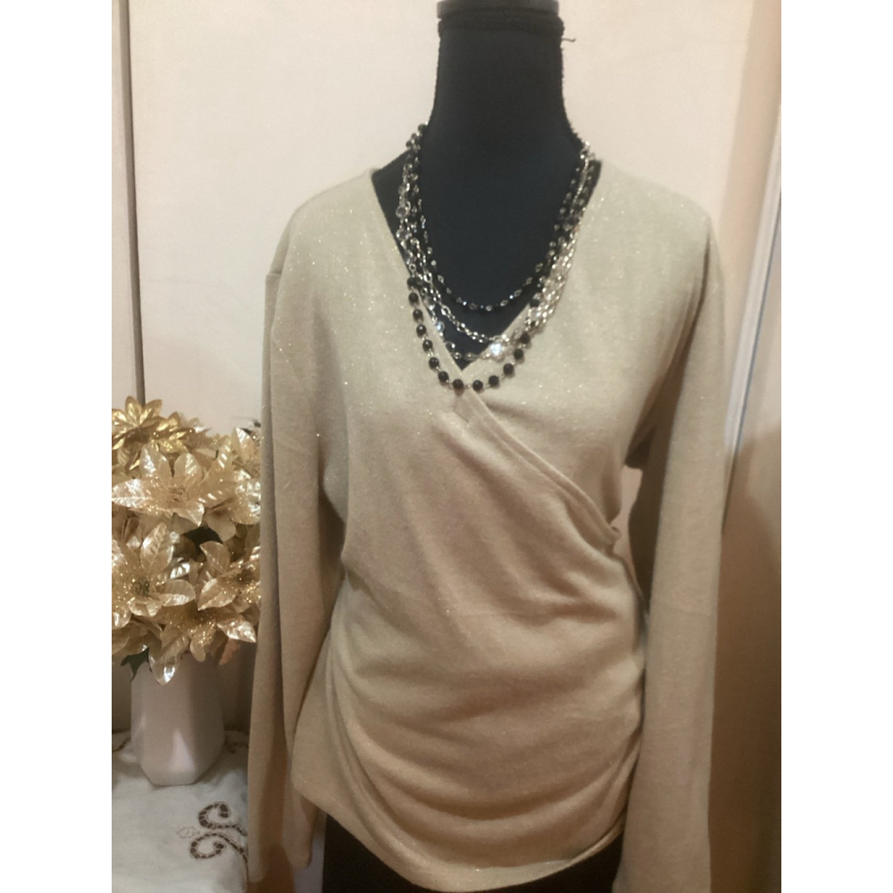 NWT ANN TAYLOR Long Sleeve Glittery Women’s Blouse!